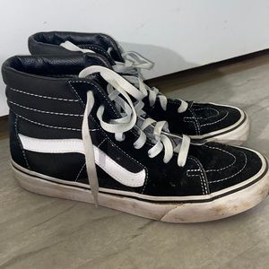 Vans black and white high tops